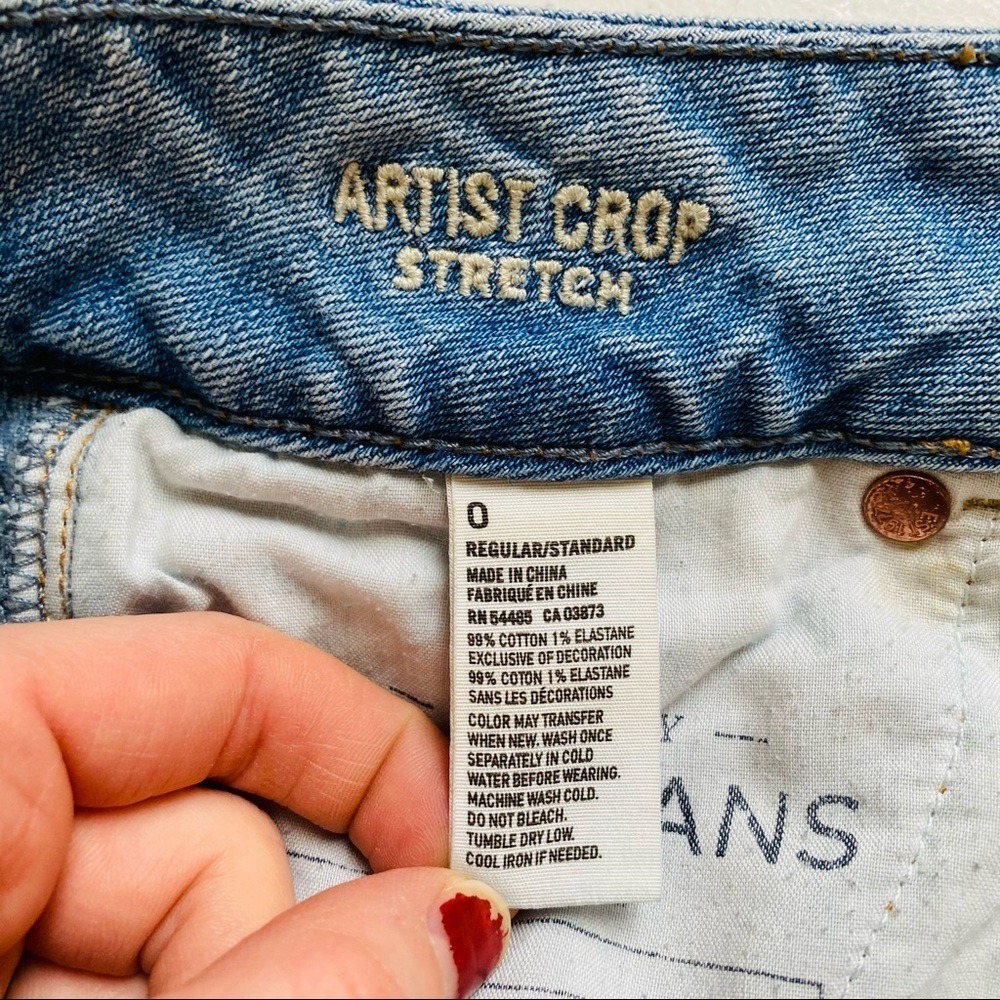 American Eagle Artist Crop Stretch‎ Distressed Jean - Picture 7 of 7